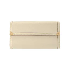 Louis Vuitton Portefeuille Tresor International Blanc White Suhali Goat